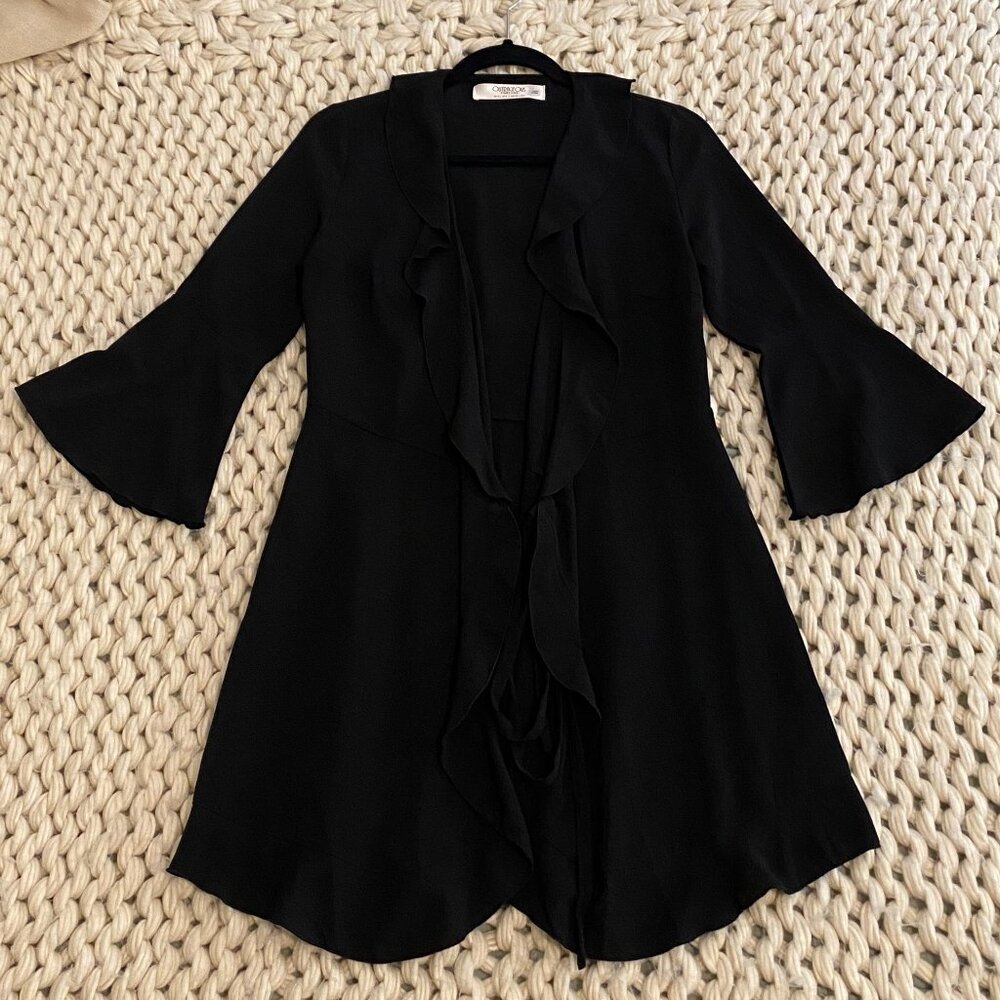 Outrageous Fortune Womens Black Wrap Dress